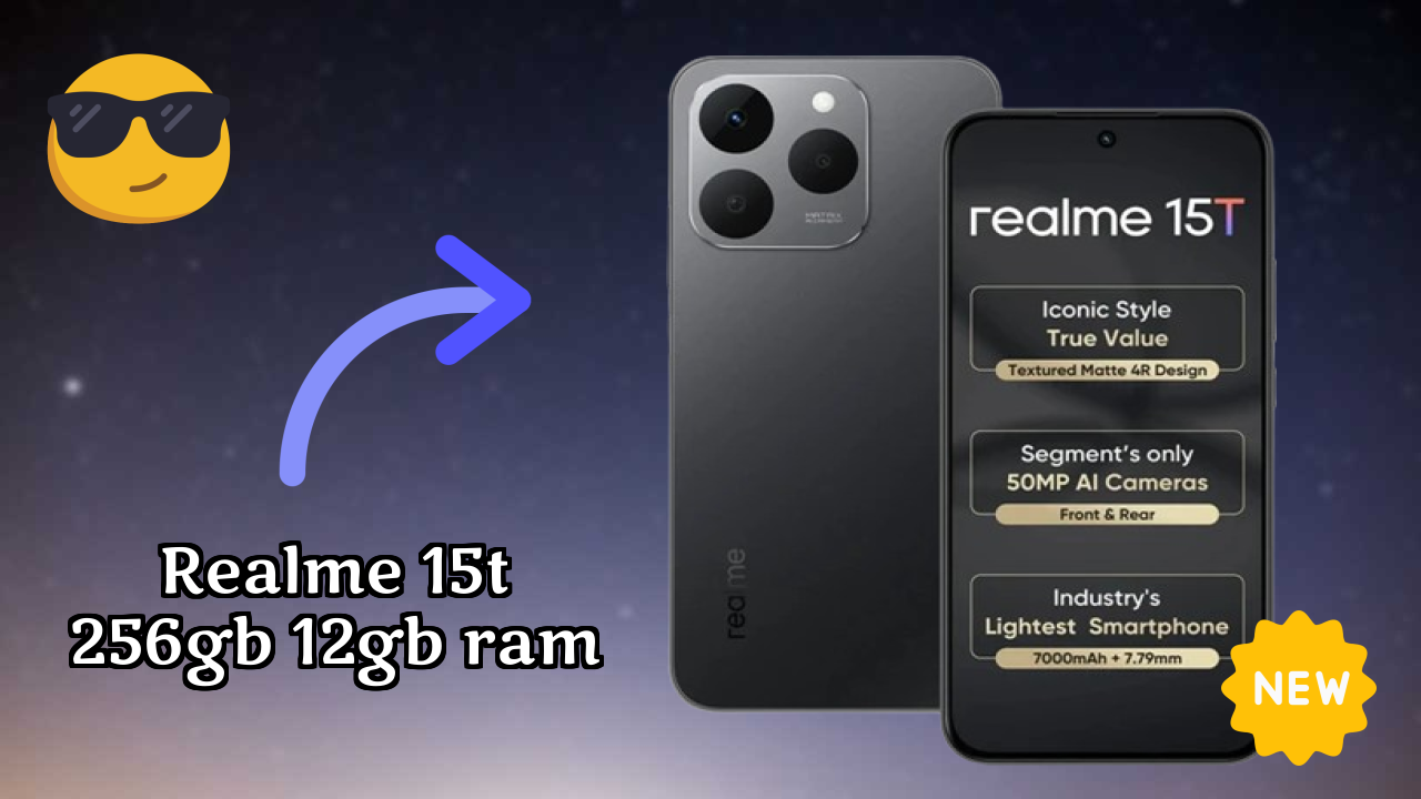 2026 Realme 15T 256GB 12GB RAM के लिए क़ीमत: बहुत मजबूत डिस्प्ले और अधिक